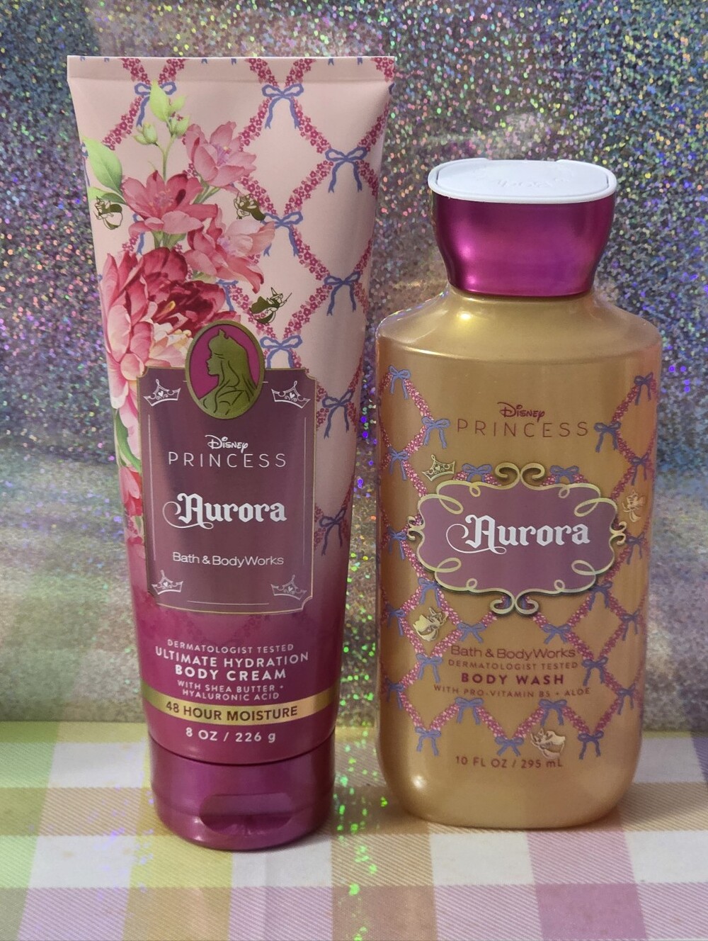 Bed Bath & Beyond Disney Princess Aurora Body Cream & Body Wash Set NEW